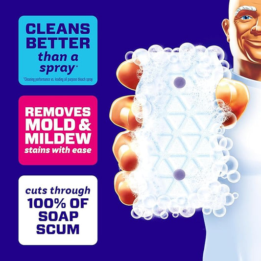 Mr. Clean Magic Eraser Sponge, Bathroom Cleaner, Soap Scum Shower & Tub Cleaner - Image 2