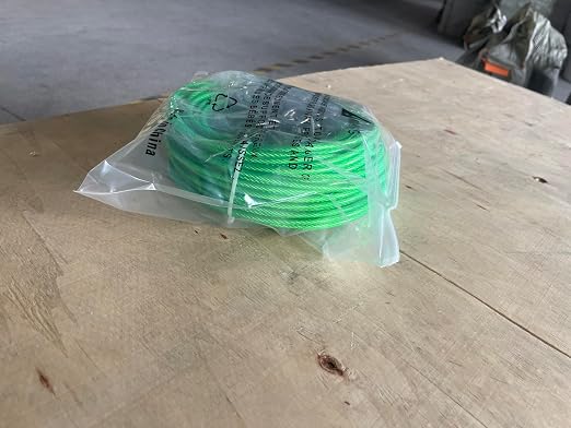 100 Ft Turnbuckles for Cables Wire, 3/16" Green PVC Coated Wire Rope Kit - Image 10