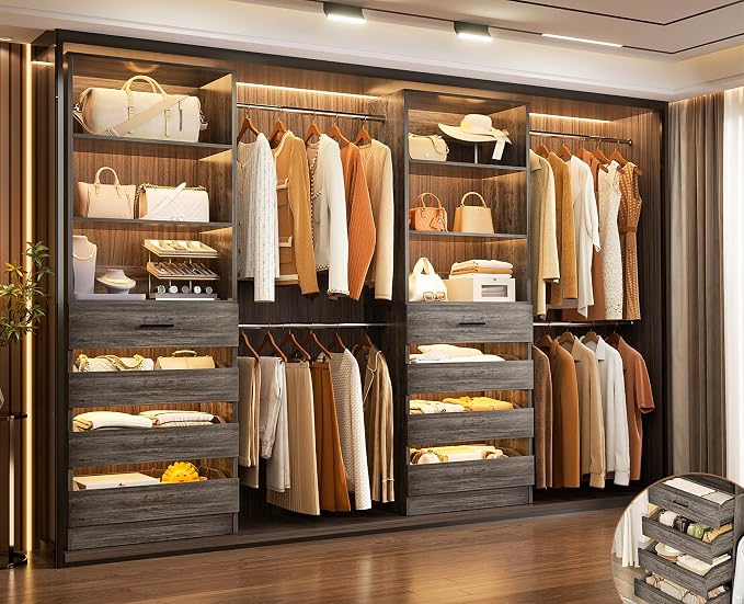 Aheaplus Closet System, 6-15Ft Closet Organizer by Aheaplus