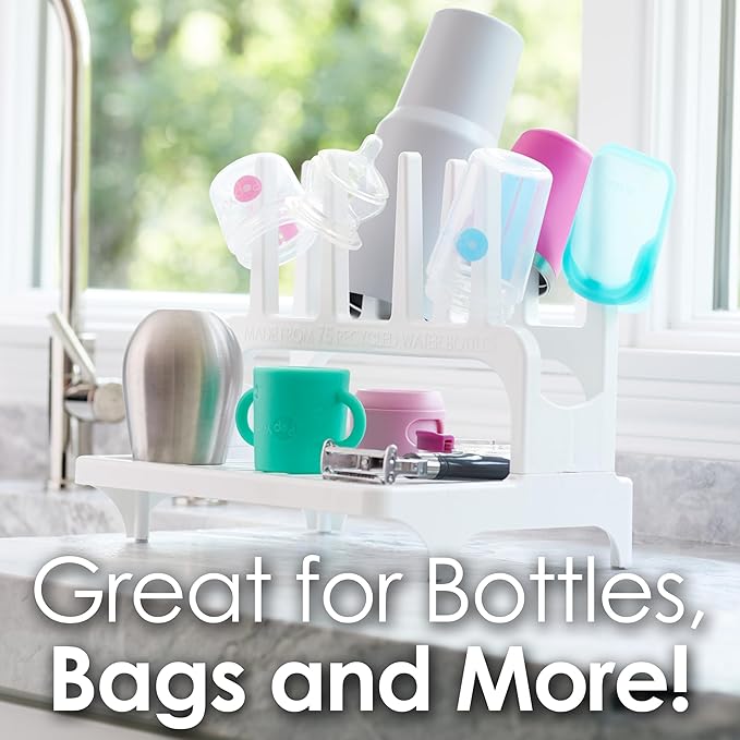 PopYum Glacier White Space Saving Drying Rack from 100% Recycled Bottles - Image 4