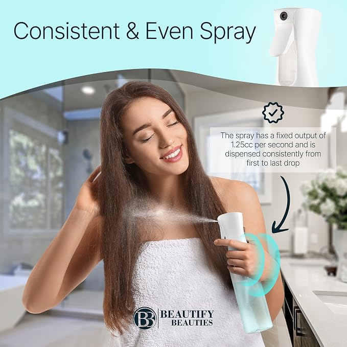 BeautifyBeauties Hair Spray Bottle – Ultra Fine Continuous Water Mister - Image 2