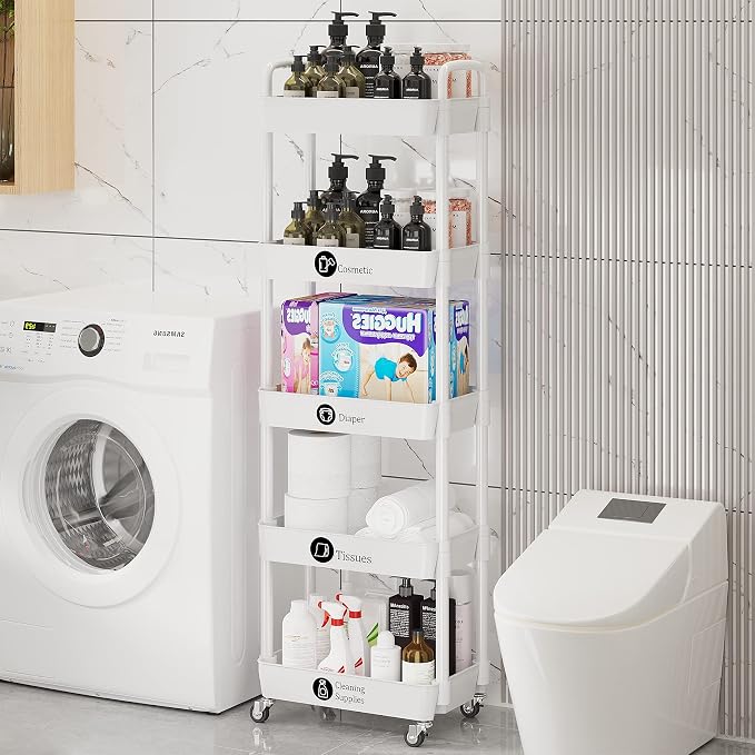 Laiensia 5-Tier Rolling Cart - Image 3