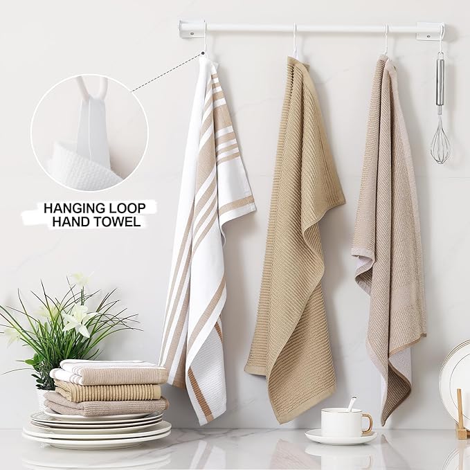 Homaxy Premium Kitchen Towels, Large Cotton 380 GSM Kitchen Hand Towels - Image 3