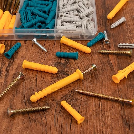 KURUI Drywall Anchors and Screws Assortment Kit 270PCS, 135 Plastic Dry Wall - Image 2