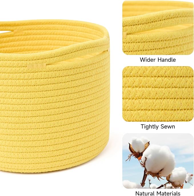 Small Basket for Organizing | Cube Shelf Closet Storage Baskets | 9.7×9.7×7.1” - Image 2