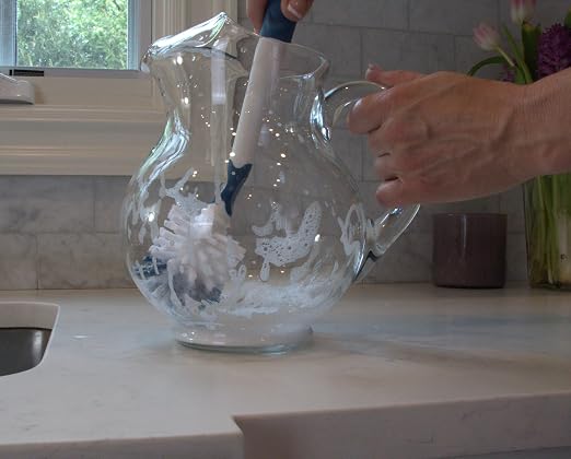 Unger 16” Flexible Glass and Bottle Scrub Brush, Extra-Long, Non-Scratch - Image 2