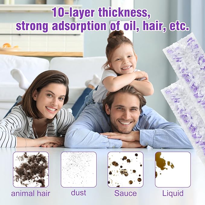 60 Pack Disposable Power Mop Refills Pads Compatible - Image 3