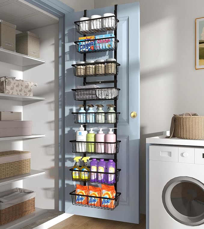 12 Inch Wide Narrow Over The Door Pantry Organizer, Pantry Organization and