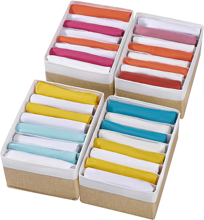 4 Packs T-shirt Drawer Organizers by Coorganisers