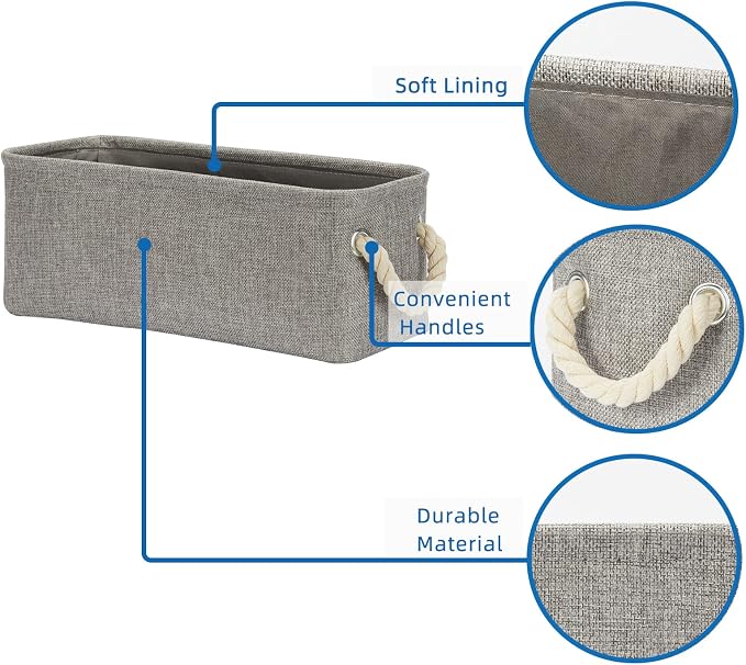 Temary Small Storage Baskets for Organizing, Narrow Baskets for Storage Toilet - Image 3