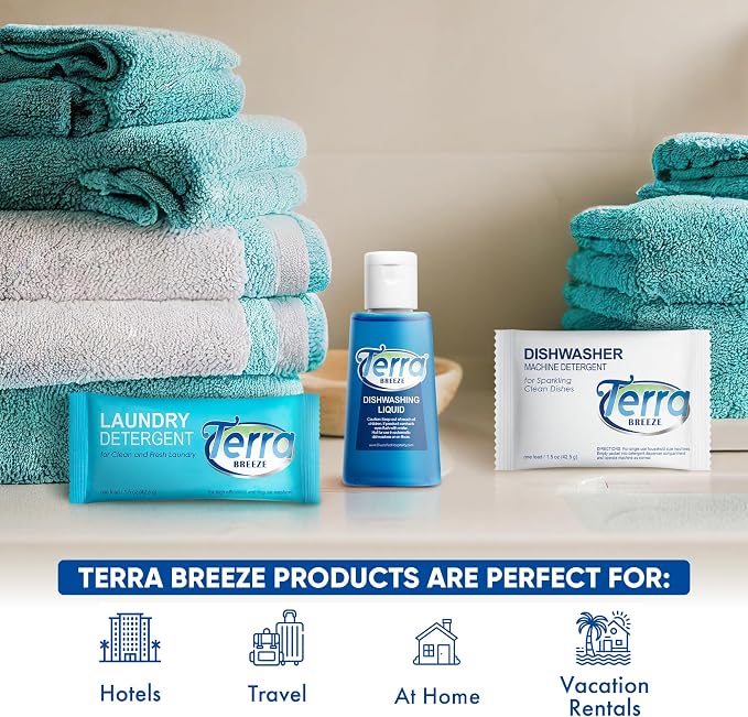 Travel Laundry Detergent & Dish Soap | Terra Breeze 1-Shoppe Amenities Kit | - Image 2