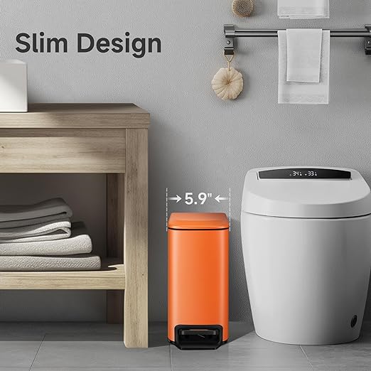 TIPGO Small Bathroom Trash Can - Image 2