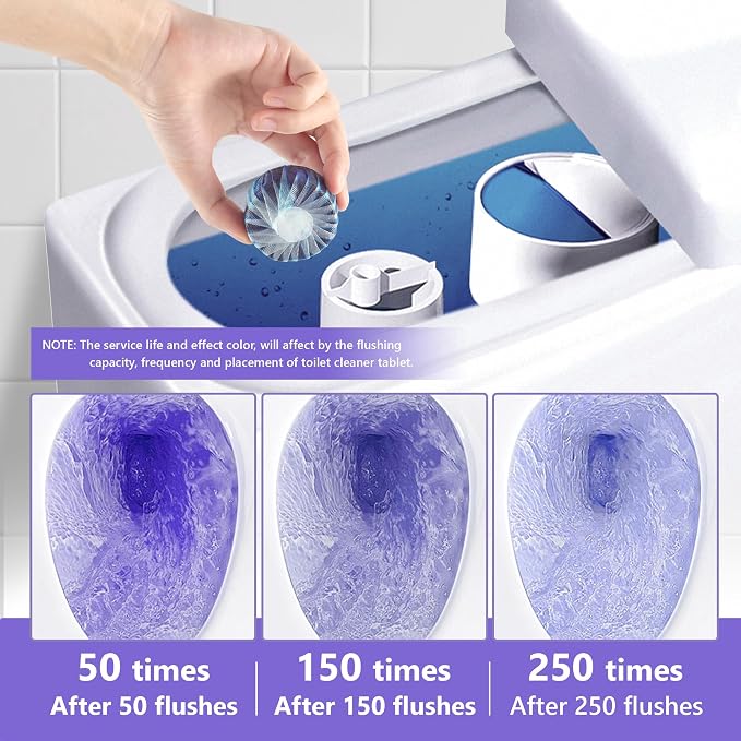 Toilet Bowl Cleaner Tablets, Automatic Toilet Bowl Cleaners, Long-Lasting - Image 6