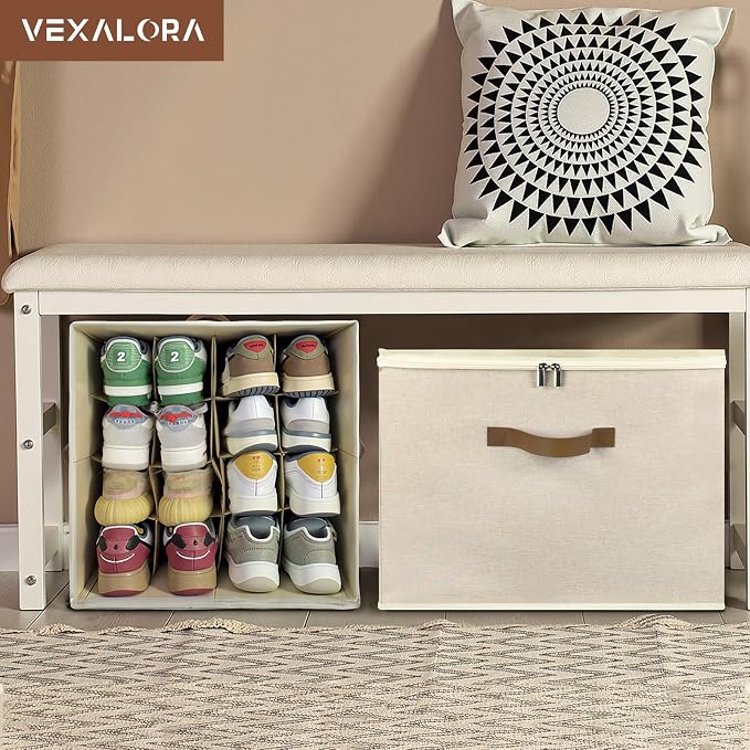 Shoe Organizer for Closet, 2 Pack Shoe Storage Bins - Image 7