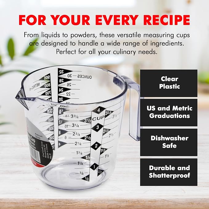 Chef Craft Select Plastic Measuring Cup, 4 Cup - Image 4