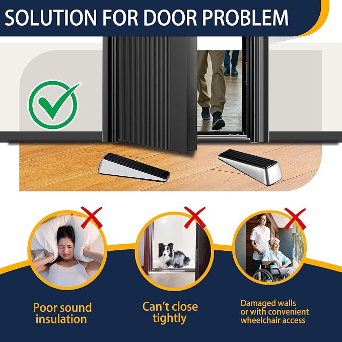 Strongest Door Stopper for Bottom of Door, Heavy Duty Door Stop Wedge Made of - Image 7
