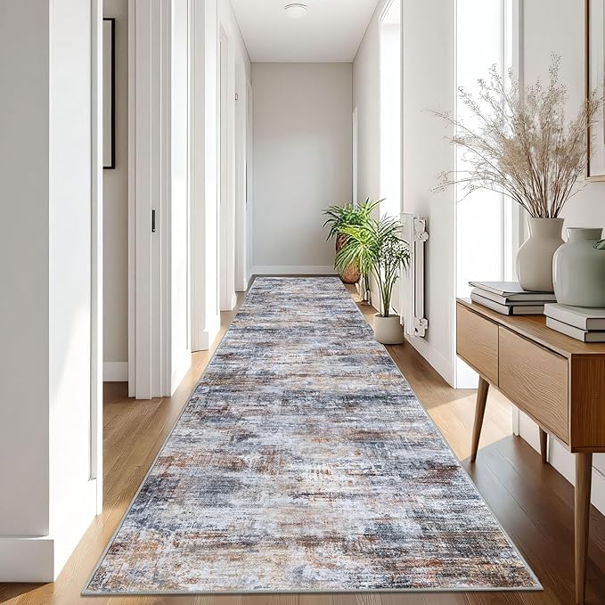 IOHOUZE Abstract Runner Rug 3x16 Ft Washable Runners - Image 8