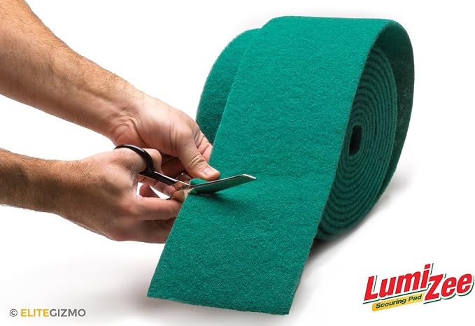 Green Scrubbing Pad Roll 19ft Economy Size Medium Duty Abrasive Scrub Sponge - Image 4
