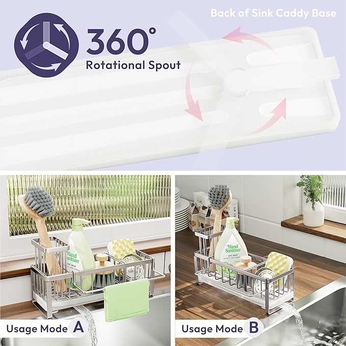 SWTYMIKI Sponge Holder for Kitchen Sink - Image 2