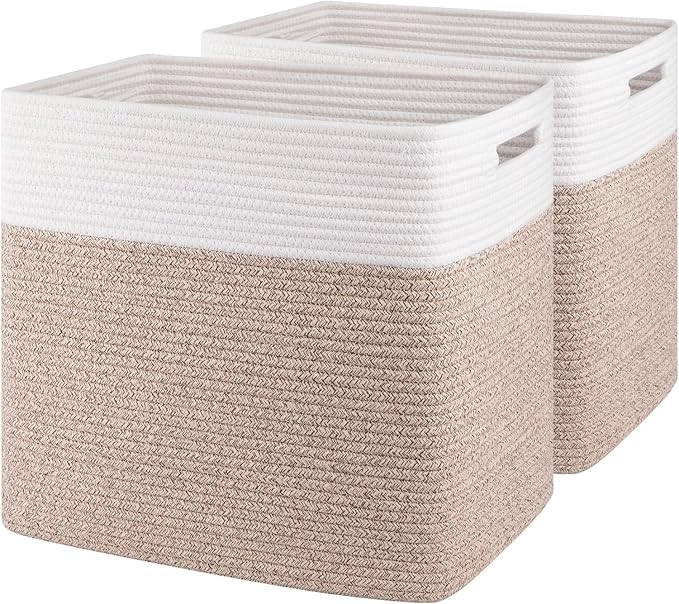 OIAHOMY Storage baskets for Shelf, Large Collapsible Storage Bins, Blanket by MasterofSpaceOptimization