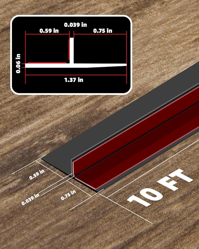Orghtin T-Shaped Silicone Seal Strip, 10Ft Door Draft Stopper - Image 3