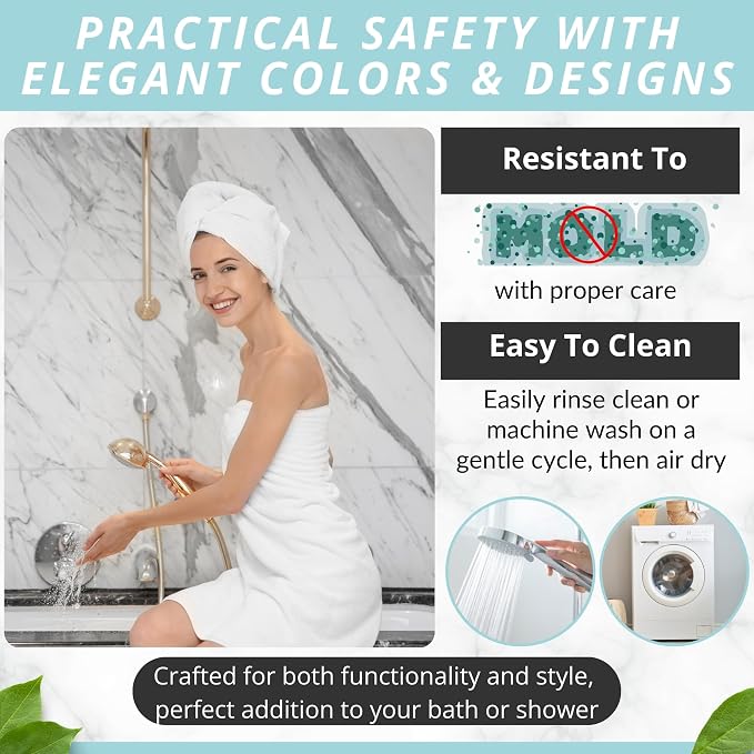 ENKOSI Bath Mat – 40 x 16 Inch Non-Slip Shower Mat - Image 5