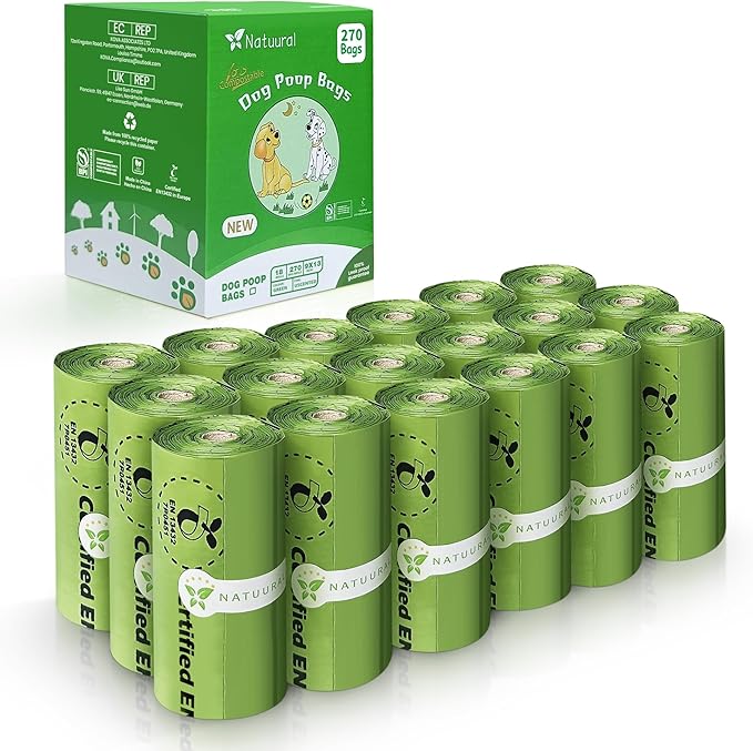 Certified Compostable Dog Poop Bags-270Bags 18Rolls, Poop Bags - Image 8