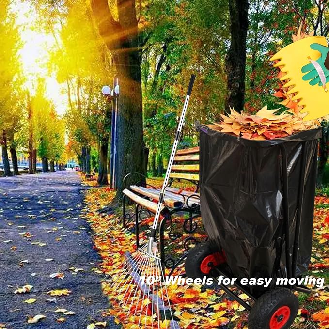 Mobile Trash Bag Holder Outdoor Lawn Leaf Bag Holder - Image 2