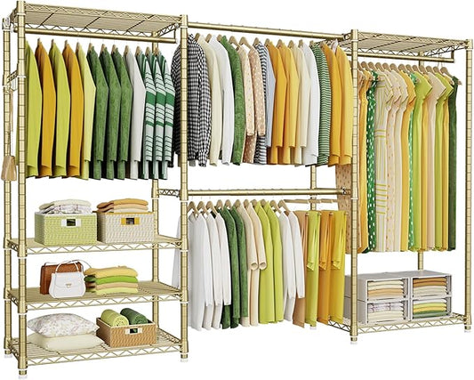 Ulif E1 Heavy Duty Closet Garment Rack, 6 Tiers Adjustable Metal Freestanding by Ulif