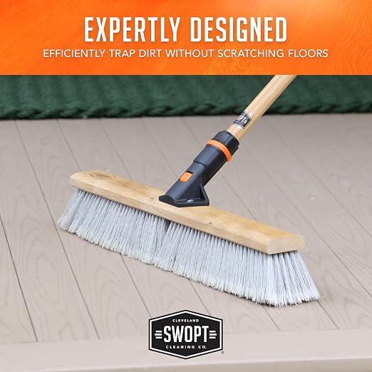 SWOPT 18” Premium Multi-Surface Push Broom Head — Indoor and Outdoor Push Broom - Image 7
