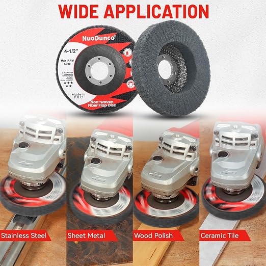 10Pcs 320 & 600 Grit Scour Flap Disc 4 1/2 Inch Angle Grinder Attachment - Image 4