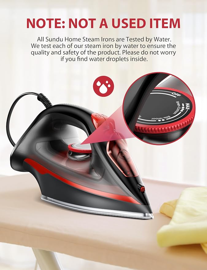 Burst steam Iron for Clothes, Automatic Shutoff, Light Weight, 1500W Iron - Image 3