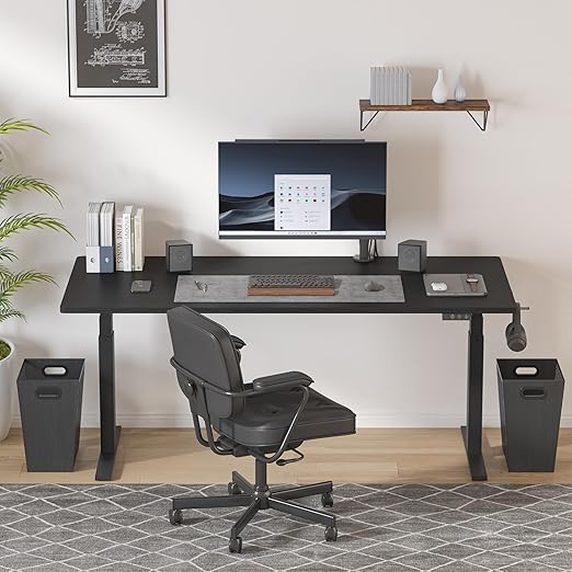 Piskyet Black Office Trash Can for Near Desk, 7 Gallon Unique Wood Bedroom - Image 3
