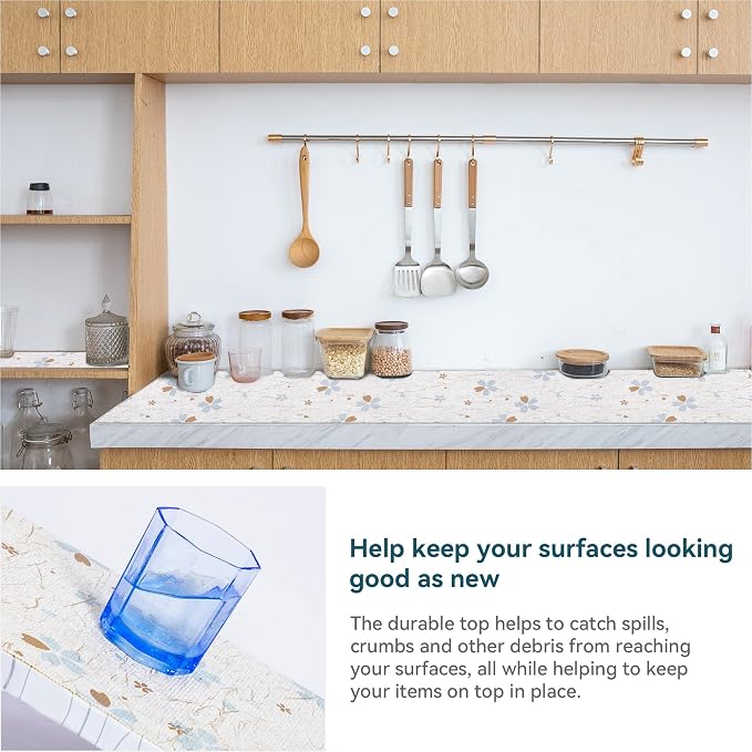 12Inch by 30FT Shelf Liner for Kitchen Cabinets Non Adhesive Kitchen Drawer - Image 4