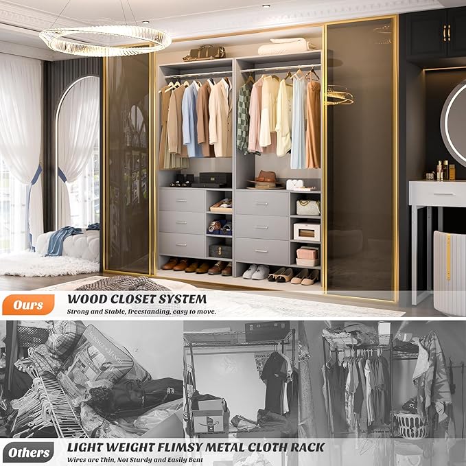 Aheaplus 2.5FT Closet System - Image 4