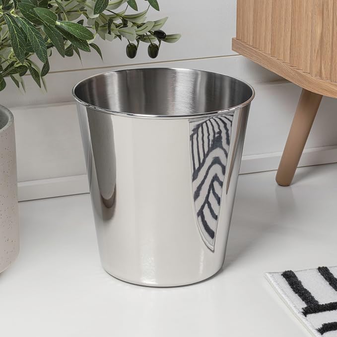 happimess HPM1113D Nolan Modern Classic Smooth Steel 2-Gallon Wastebasket - Image 2