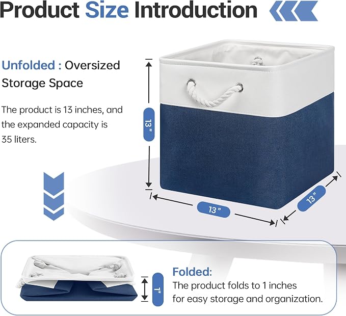 13x13 Inch Cube Storage Bins - Image 5