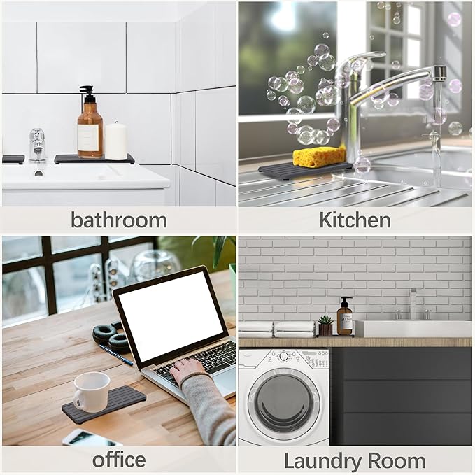 Set of 4 Water Absorbent Diatomite Coasters, Diatomaceous Earth Kitchen Soap - Image 6