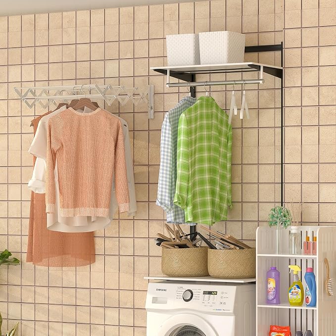 X-cosrack Wall Mounted Clothes Drying Rack, 31.9" Wide Large Rustproof - Image 6