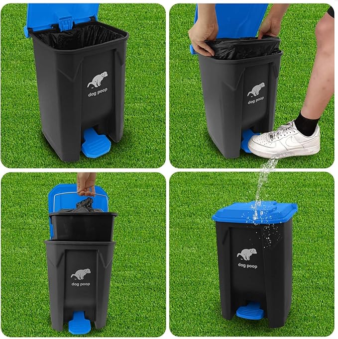 Dog Poop Trash Can Outside, 20L/5Gallon Dog Waste Trash Can - Image 4