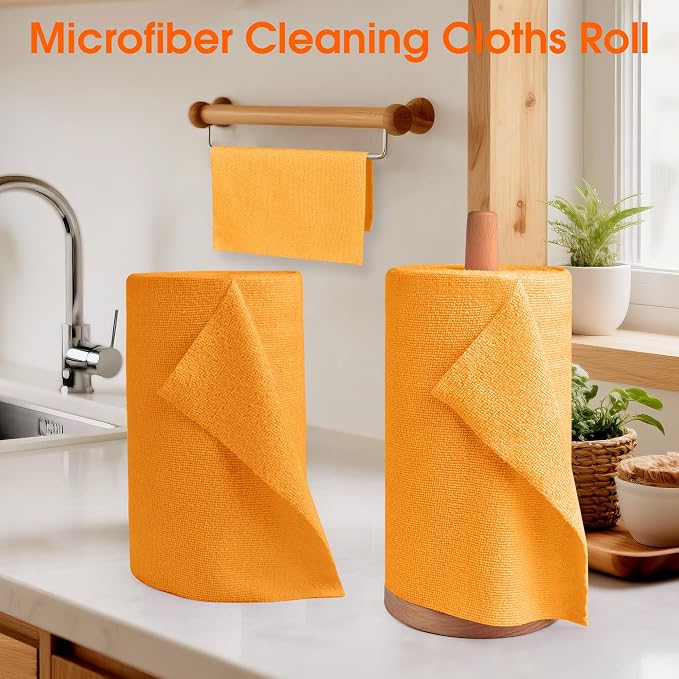 Roll of Microfiber Cleaning Cloth –100 Pack, Tear Away Microfiber Towels - Image 2