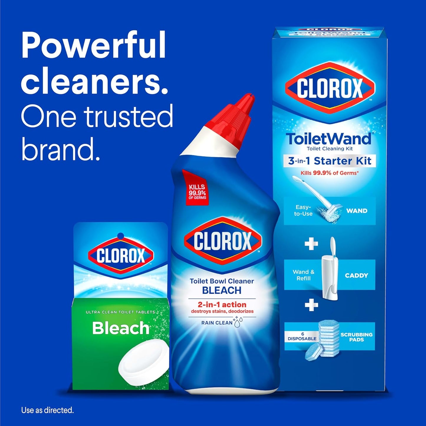Clorox Toilet Bowl Cleaner Bleach, Rain Clean, 24 Fluid Ounces (Package May Vary)