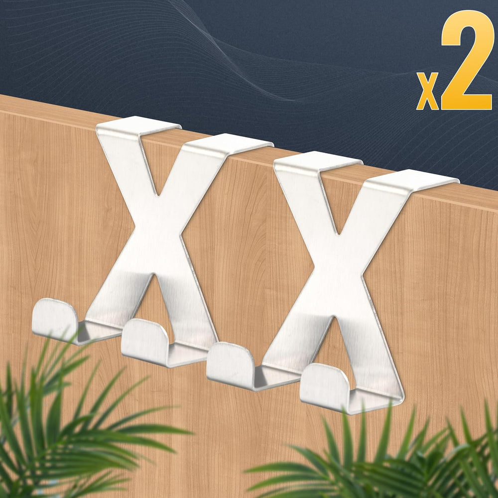 RICOO Premium Over Door Hanger, MH031Sx2, Stainless Steel Door Hooks, Durable...