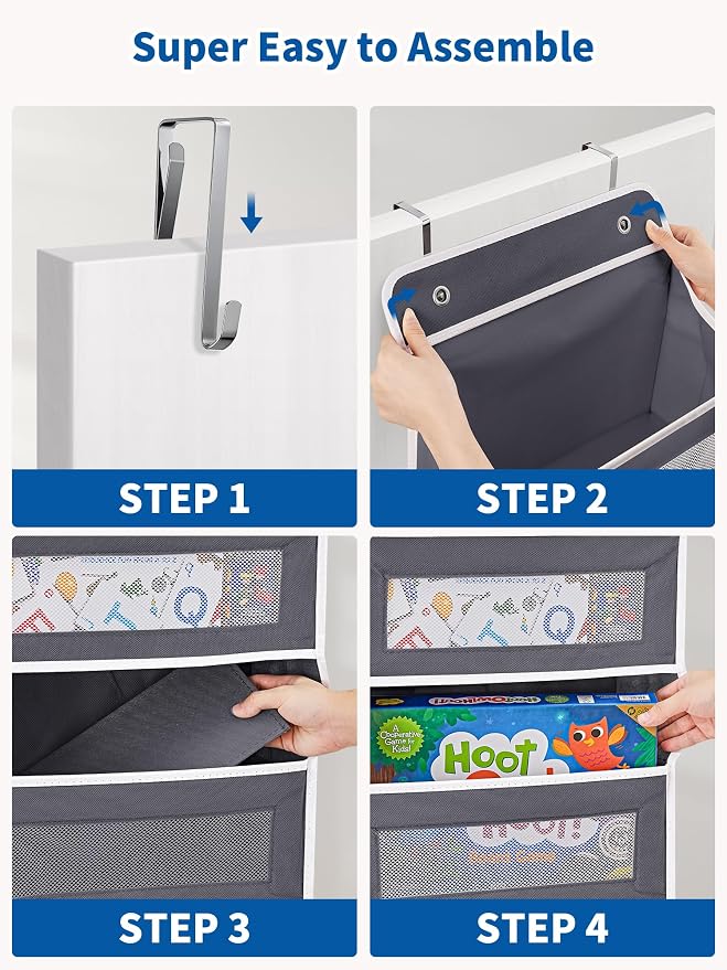 JARLINK Over The Door Organizer, 5 Shelf Door Hanging Organizer - Image 7