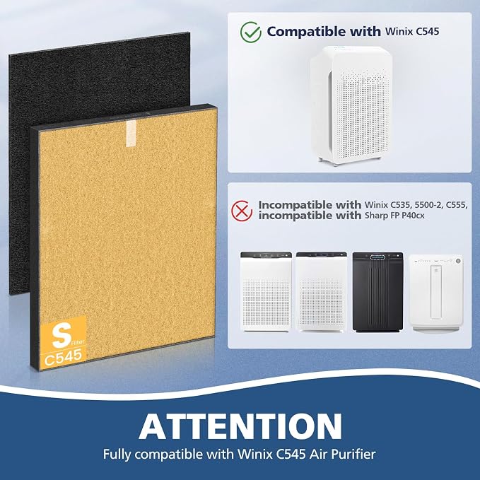 2 Pack C545 HEPA Pet Replacement Filter S Compatible - Image 2