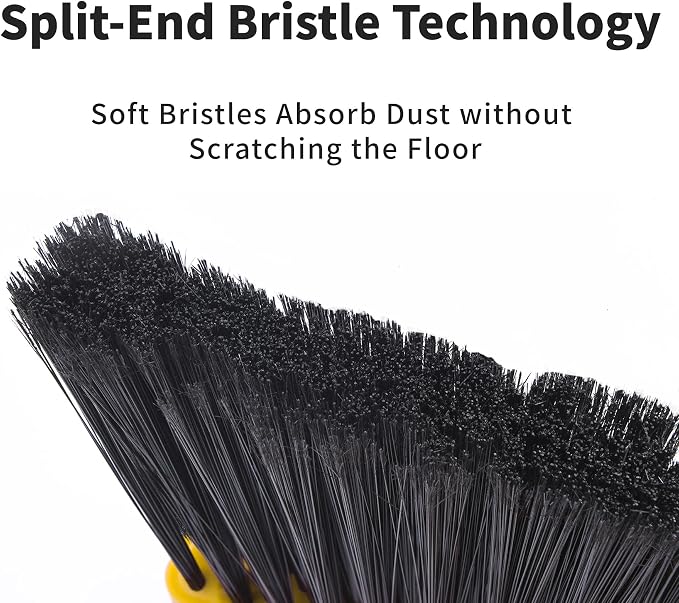 Broom with Dustpan Combo Set, Brooms and Dustpans Sets with 51'' Long Handle - Image 5