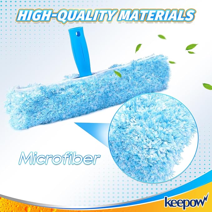 KEEPOW 14" Microfiber Window Scrubber Refill Replacement Compatible - Image 2
