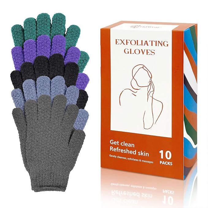 Evridwear Exfoliating Dual Texture Bath Gloves by Evridwear