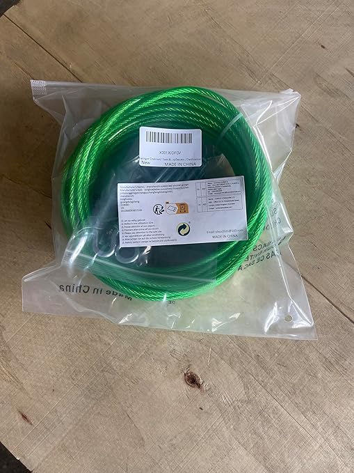 M6 Turnbuckles for Cables Wire, 3/16" Green PVC Coated Wire Rope Kit - Image 8