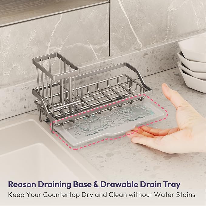 SWTYMIKI Sink Caddy Sponge Holder - Image 5